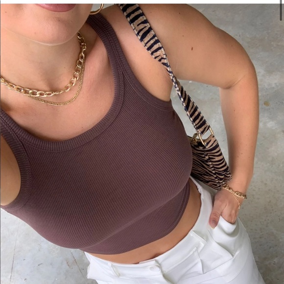 WILD EYES TANK TOP BROWN - Picture 2 of 4